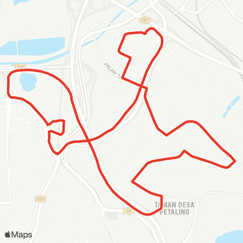Rapid KL MTR Feeder T587 map