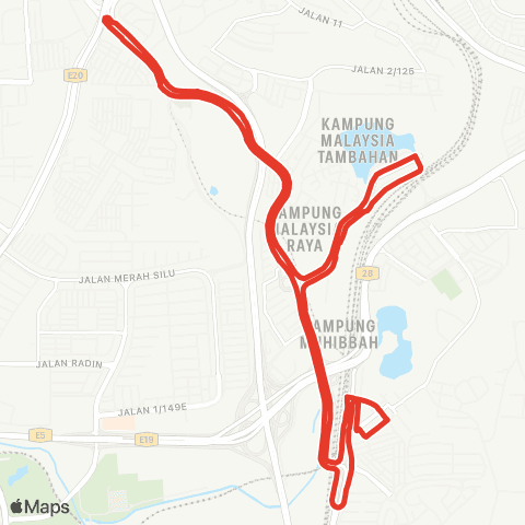 Rapid KL MTR Feeder T559 map
