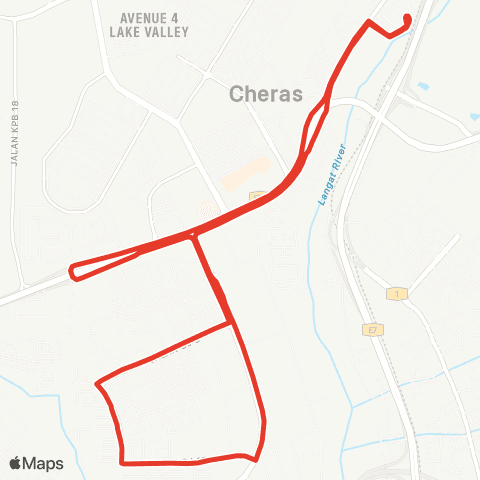 Rapid KL MTR Feeder T416 map