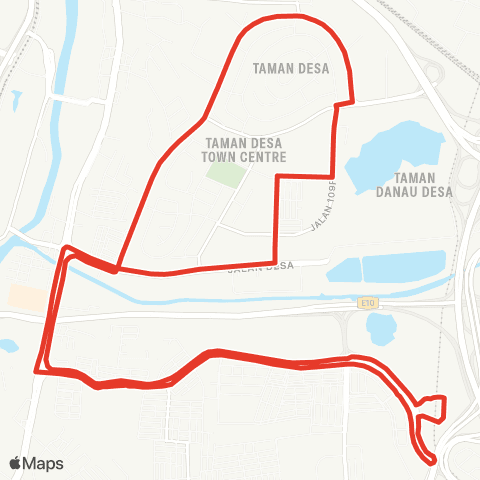 Rapid KL MTR Feeder T585 map