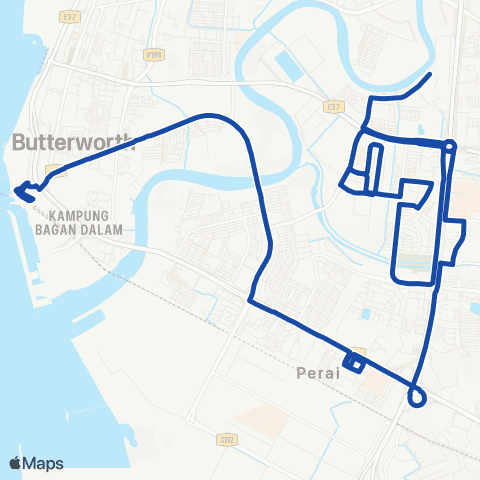 Rapid Bus Penang 703 map