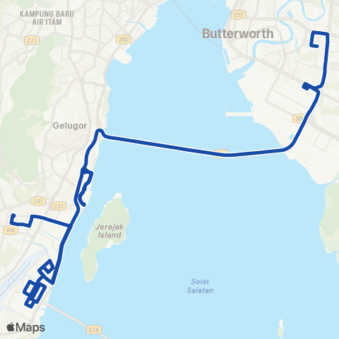 Rapid Bus Penang C13c map