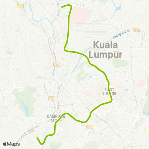 Rapid KL KL Monorail map