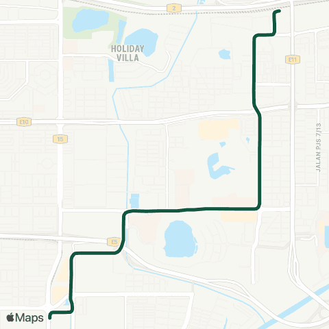 Rapid KL BRT Sunway map
