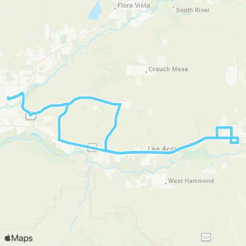 Red Apple Transit Bloomfield map