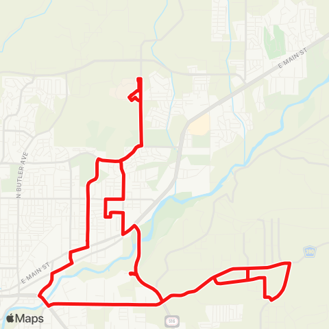 Red Apple Transit Red map