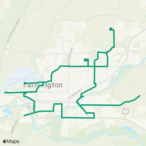 Red Apple Transit Saturday map