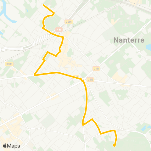 RATP Chemin de l'Île <> Cimetière du Mont Valérien map