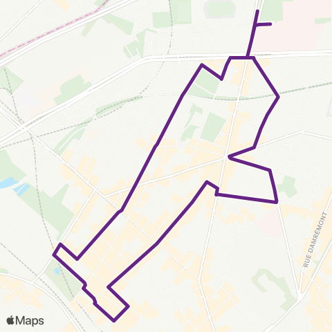 RATP La Traverse Batignolles-Bichat map