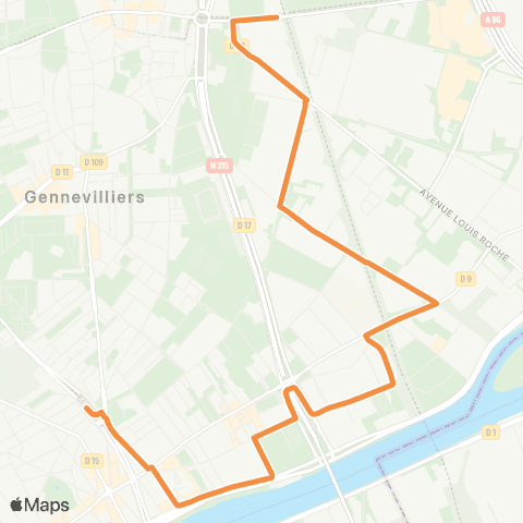 RATP Gabriel Péri - Métro <> Les Grésillons map