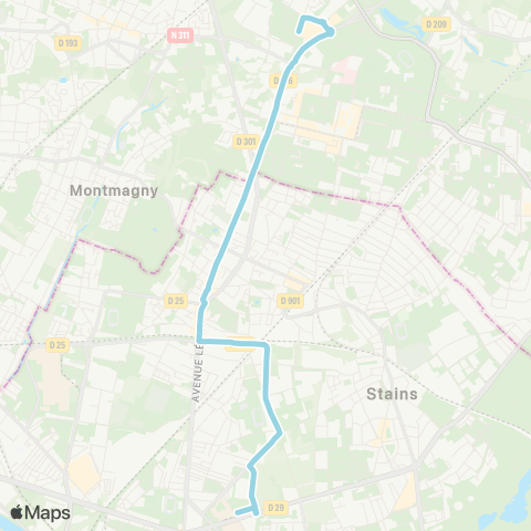 RATP Chantepie <> Saint-Denis - Université map