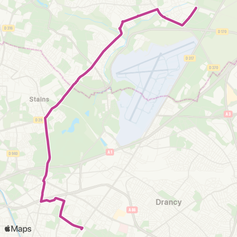 RATP Fontaine Cypierre <> Fort d'Aubervilliers map