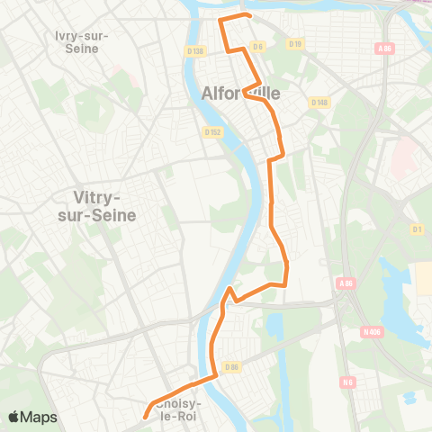 RATP École Vétérinaire de Maisons-Alfort <> Georges Halgoult map