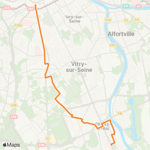 RATP Four Peary / Choisy S. <> Pte d'Italie - Hélène Boucher map