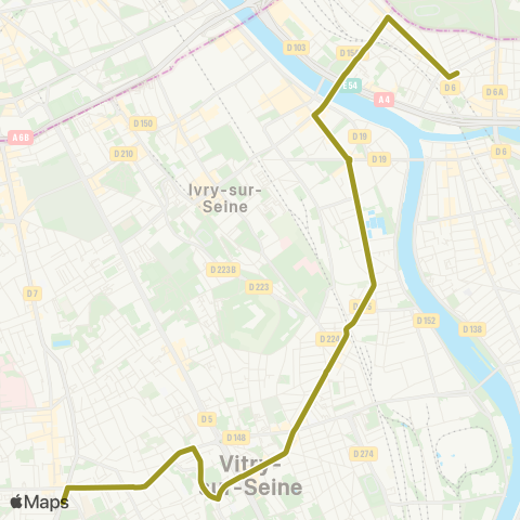 RATP Villejuif - Louis Aragon <> Charenton-Écoles map