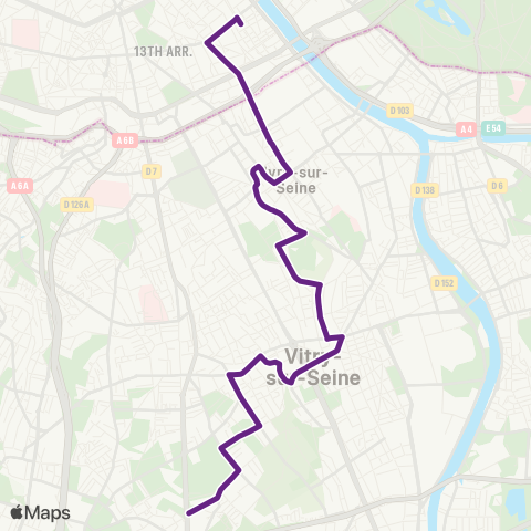 RATP Moulin Vert <> Bibl. François Mitterrand map