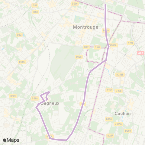 RATP Rosenberg <> Porte d'Orléans map