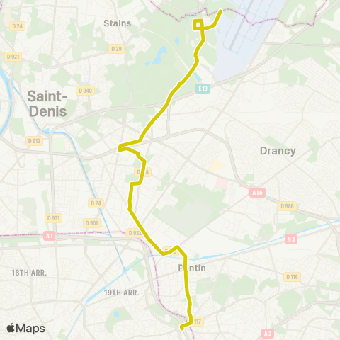 RATP Porte des Lilas <> Place Casanova map