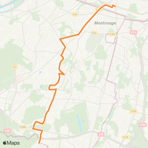 RATP Porte d'Orléans <> Sophie Barat map