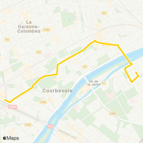 RATP La Défense (Calder - Miro) <> Pont de Levallois - Bécon Métro map