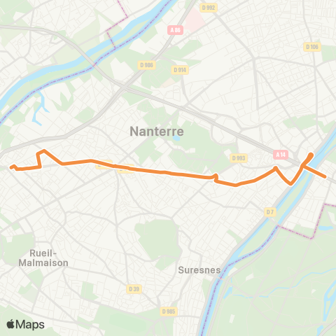 RATP Pont de Neuilly - Métro <> Rueil-Malmaison RER map