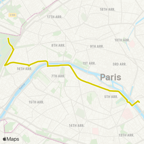 RATP Gare de Lyon <> Porte de la Muette map