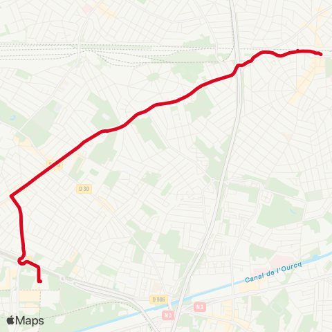 RATP Bobigny - Pablo Picasso <> Aulnay-sous-Bois RER map