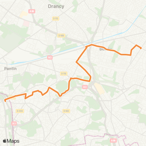 RATP Porte des Lilas <> Mairie map