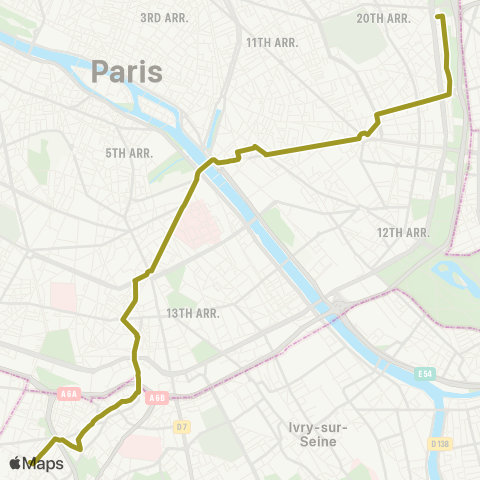 RATP Laplace RER <> Pte de Bagnolet - Louis Ganne map
