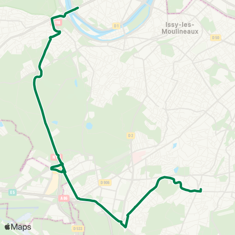 RATP Robinson RER <> Pont de Sèvres map