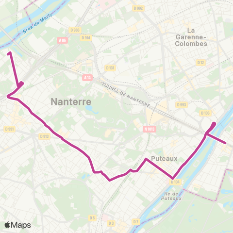 RATP Pont de Neuilly-Métro <> Boul. de la Seine map