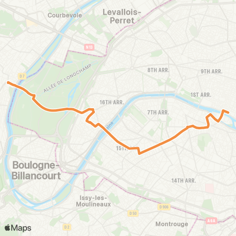 RATP Suresnes - de Gaulle <> Hôtel de Ville map