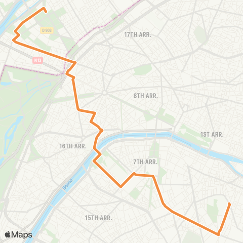 RATP Hôpital Américain <> Luxembourg map
