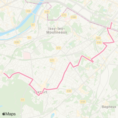 RATP Val Fleury RER <> Porte de Vanves map