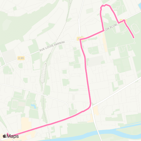 RATP Bougainville <> Neuilly-Plaisance RER map