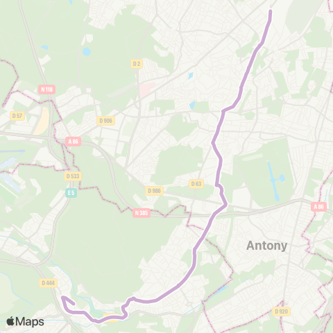 RATP Pierre Semard - Châtillon-Montrouge <> Gare d'Igny map