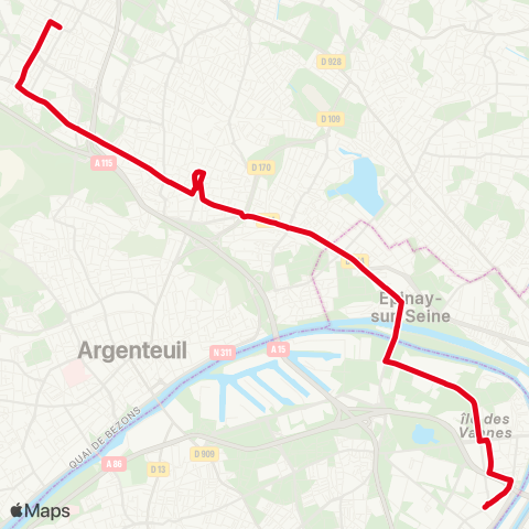 RATP Bongarde <> Gare de Franconville map