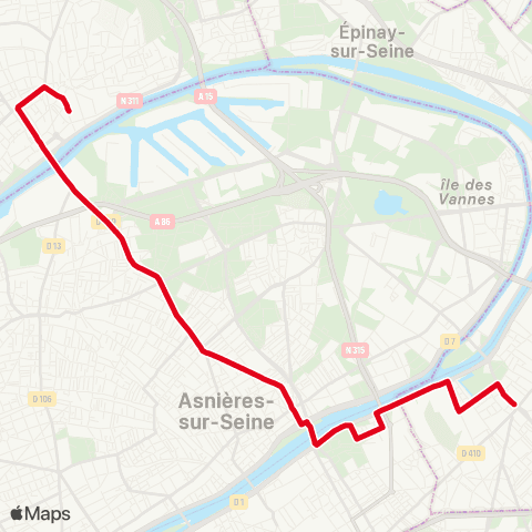 RATP Mairie de St-Ouen - Dhalenne <> Petit Gennevilliers map