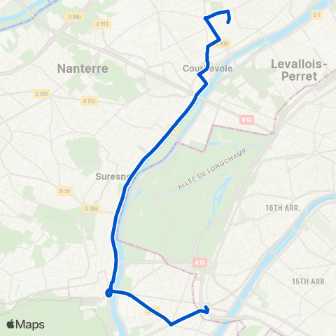 RATP Porte de Saint-Cloud <> Les Bruyères map