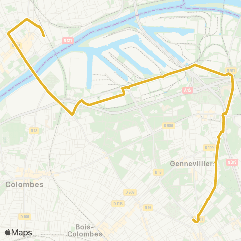 RATP Gabriel Péri - Métro <> Gare d'Argenteuil map