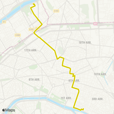 RATP Berges de Seine <> Châtelet map