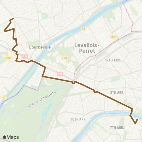 RATP Musée d'Orsay <> Charlebourg map