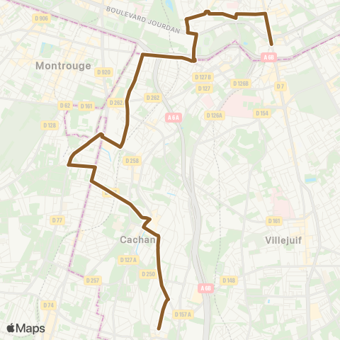 RATP Mairie de l'Haÿ-les-Roses <> Pte d'Italie - Métro map