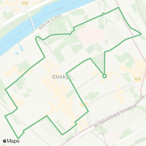 RATP Mairie de Clichy - Métro <> Mairie de Clichy - Métro map