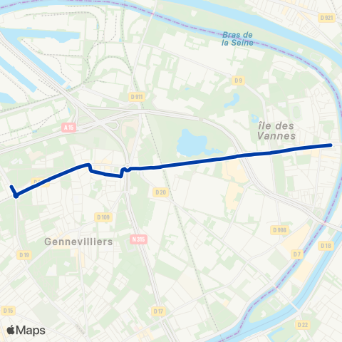 Substitution Tramway RATP Bus de substitution Tramway T1 map