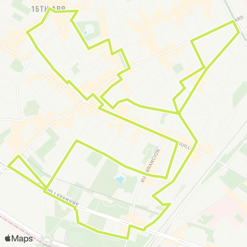 RATP La Traverse Brancion-Commerce map