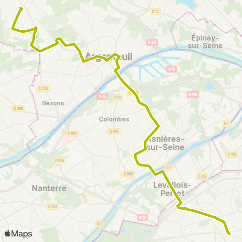RATP Gare St-Lazare <> Gare de Cormeilles en Parisis map