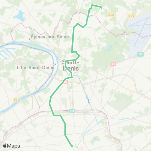 RATP Gare de l'Est <> Garges - Sarcelles RER map