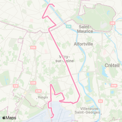 RATP Gare de Lyon - Van Gogh <> Aéroport Orly 4 map