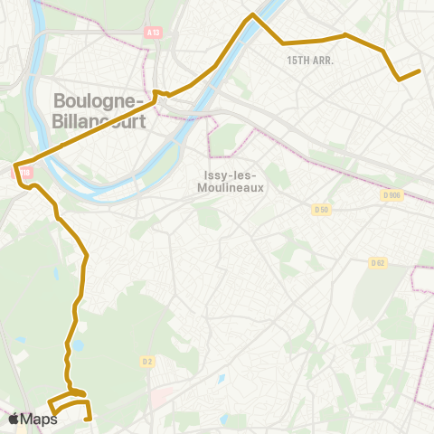 RATP Georges Pompidou <> Gare Montparnasse map